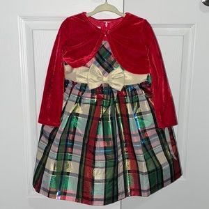 Beautiful toddler Christmas dress and matching cardigan!